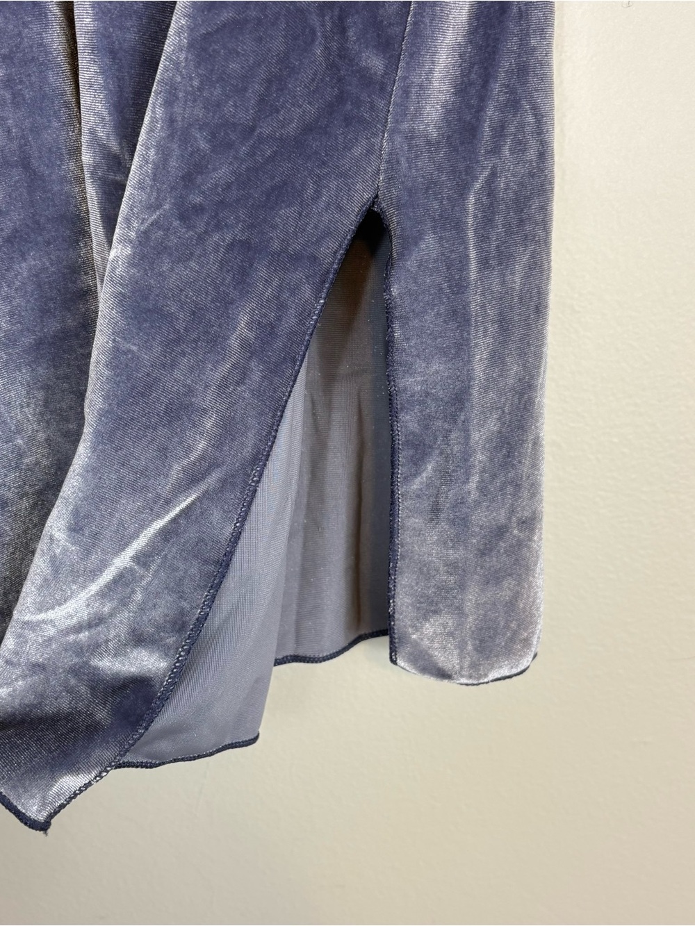 Intimately Free People Velvet Cami Sz XS Mesh Trim Periwinkle Tank - Picture 9 of 9